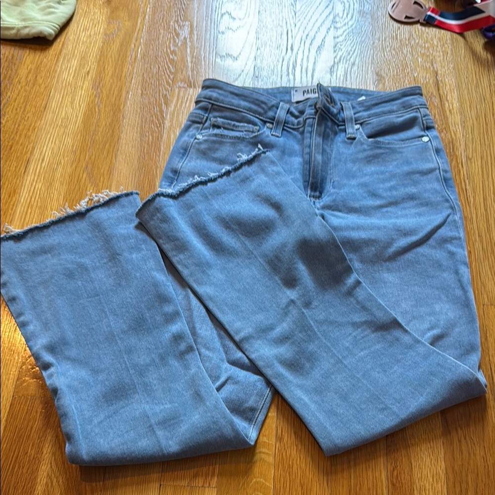 PAIGE Blue Straight Leg Jeans Classic Denim
